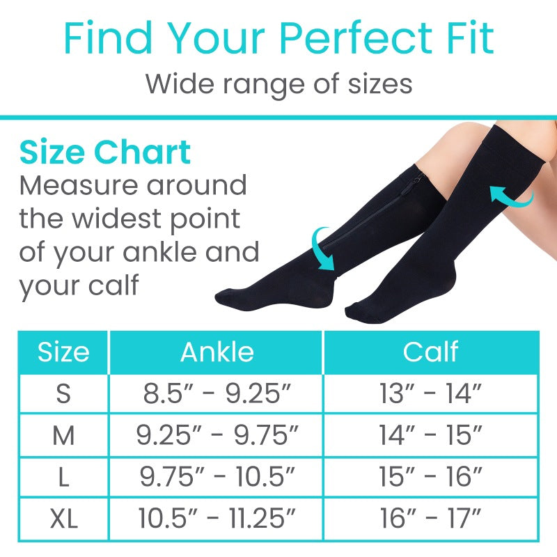 Zippered Compression Stockings